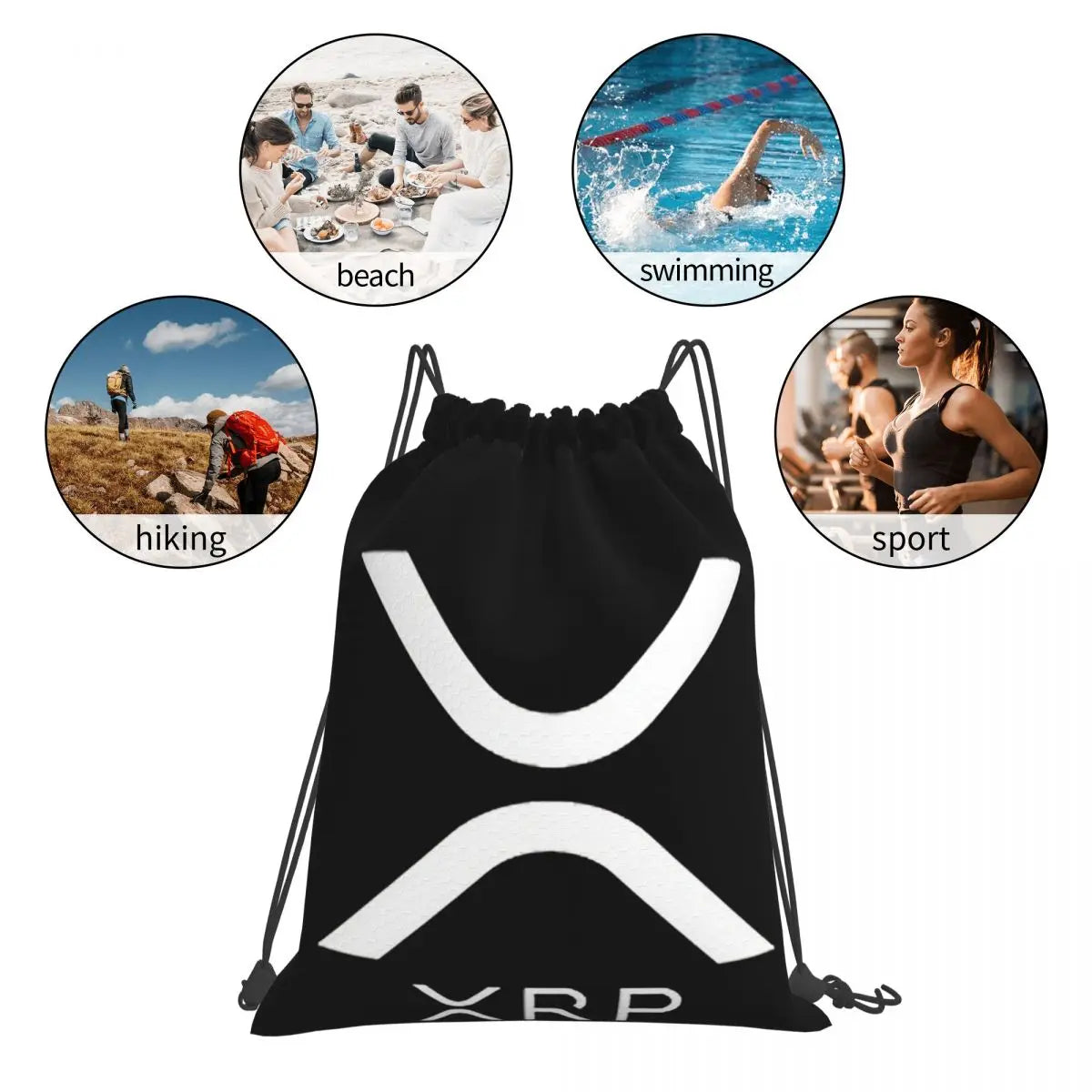 XRP Premium Drawstring Bags